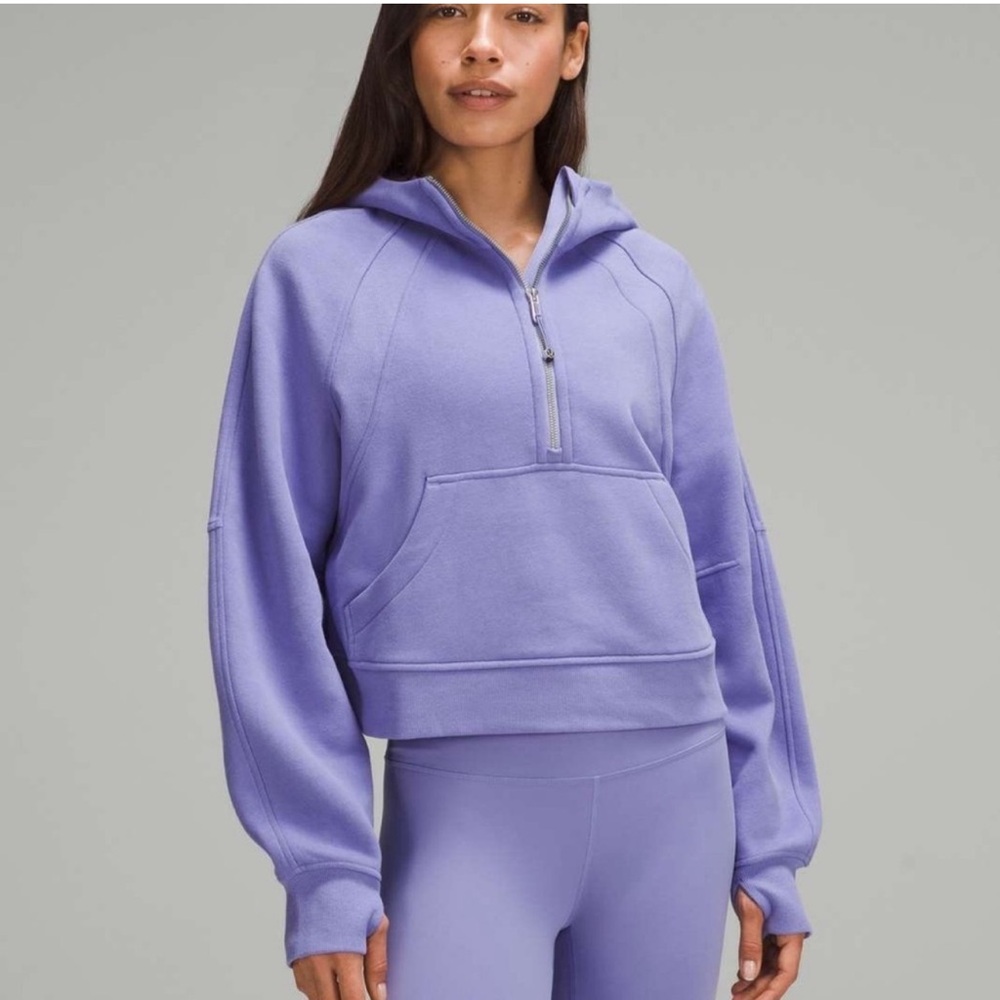 NWT Lululemon Scuba Oversized Half Zip Hoodie Jacket Dusty Lilac Size M/L